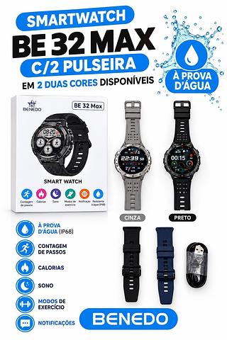 BENEDO-BE 32-REDONDO-SERIES12-COM 2 PULSEIRA-À PROVA D ÀGUA